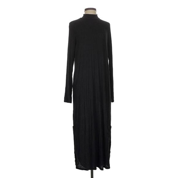 Show Me Your Mumu Black "Sutton Midi  Maxi Dress" small minimalist mock stretch - Picture 7 of 9